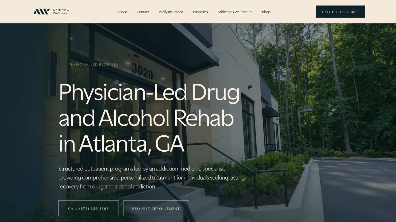 Northview Wellness website hero